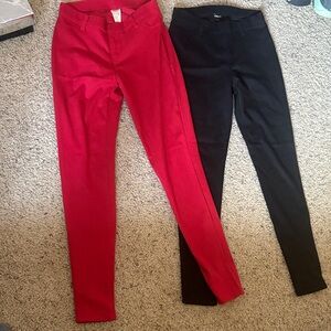 Faded Glory Red and Black Skinny Pants